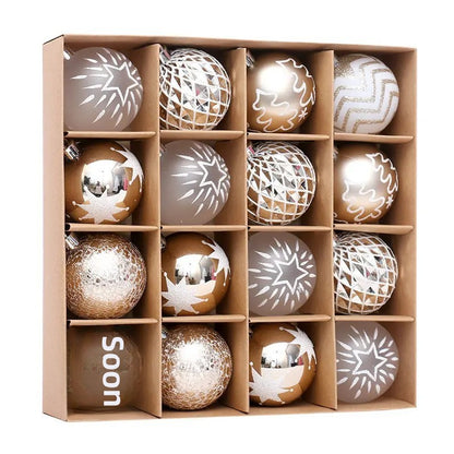 Christmas New Decoration Champagne Gold White Christmas Ball Decoration Christmas Tree Decoration Home Party Decoration