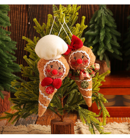 Christmas Gingerbread Man Doll Series Fabric Long Legs Window Decoration Christmas Christmas Tree Decoration Christmas Stockings Hanging Ornaments