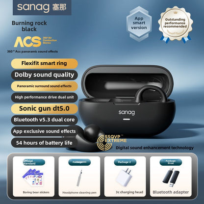 SANAG Sena Bluetooth Headset for Bone Conduction Does Not Enter Clip-on Really Painless Gas Sensor Long Endurance Comfortable Exercise