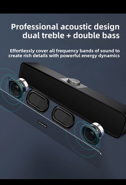 Rainbow SD201Wired Computer Speaker E-Sports Games Speaker Notebook Hear Sounds to Discern Location Extra Bass