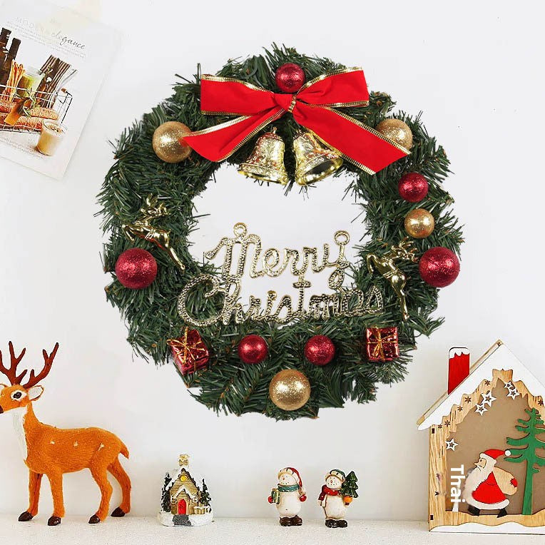 Christmas Decorations Christmas Garland Ornaments Ornaments Wreath Door Hanging Reindeer Arrangement Door Decoration