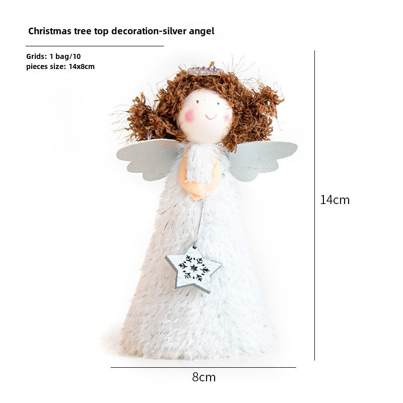 Christmas Christmas Decoration Christmas Tree Decoration Christmas Tree Top Decorative Accessories Pendant Santa Claus Angel