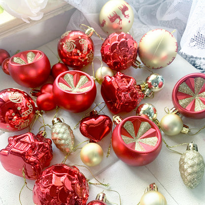 Christmas Decoration 6cm Electroplating Ball Plastic Ball Shaped Painted Christmas Ball Gift Christmas Tree Pendant