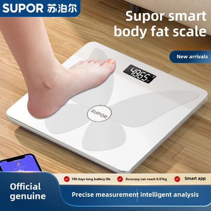 Supor Body Fat Scale Home High Precision Rechargeable Electronic Weight Scale Dormitory Weight Loss Dedicated Intelligence Body Scale