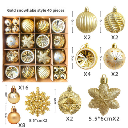 Christmas Decoration 6cm Electroplating Ball Plastic Ball Shaped Painted Christmas Ball Gift Christmas Tree Pendant