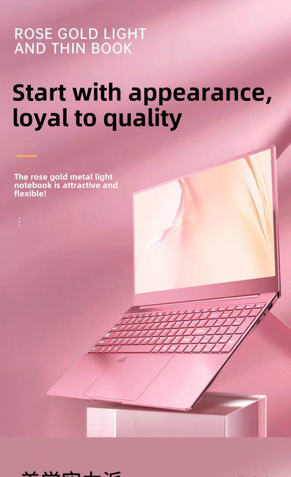 2025New Intel35Pink Good-looking Lightweight Computer Online Business Office Learning Design Book