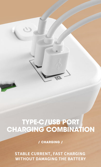 New British Standard Hong Kong Version Converter British and American European Standard Power Strip Conversion Plug PD Fast Charge USB Socket Wireless Power Strip