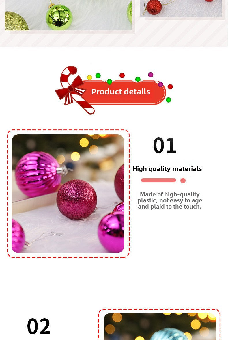 Christmas Ball 24 One Pack Suit Plating Ball Christmas Tree Decorations Pendant Holiday Atmosphere Christmas Ball