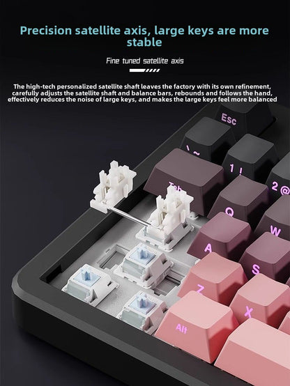 Forerunner X87Customized Mechanical Keyboard gasket Structure Side Carved Wireless Three-Mode Bluetooth Mahjong Sound HiFi