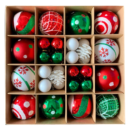 Christmas Decoration 6cm Electroplating Ball Plastic Ball Shaped Painted Christmas Ball Gift Christmas Tree Pendant