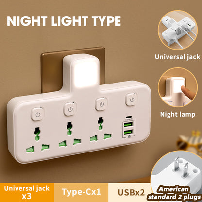 New British Standard Hong Kong Version Converter British and American European Standard Power Strip Conversion Plug PD Fast Charge USB Socket Wireless Power Strip