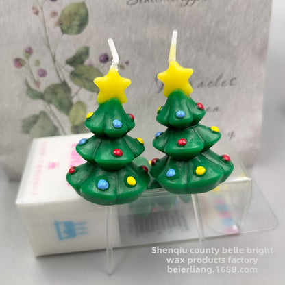 Atmosphere Christmas Holiday Christmas Tree Candle Creative Birthday Cake Decoration Party Birthday Candle