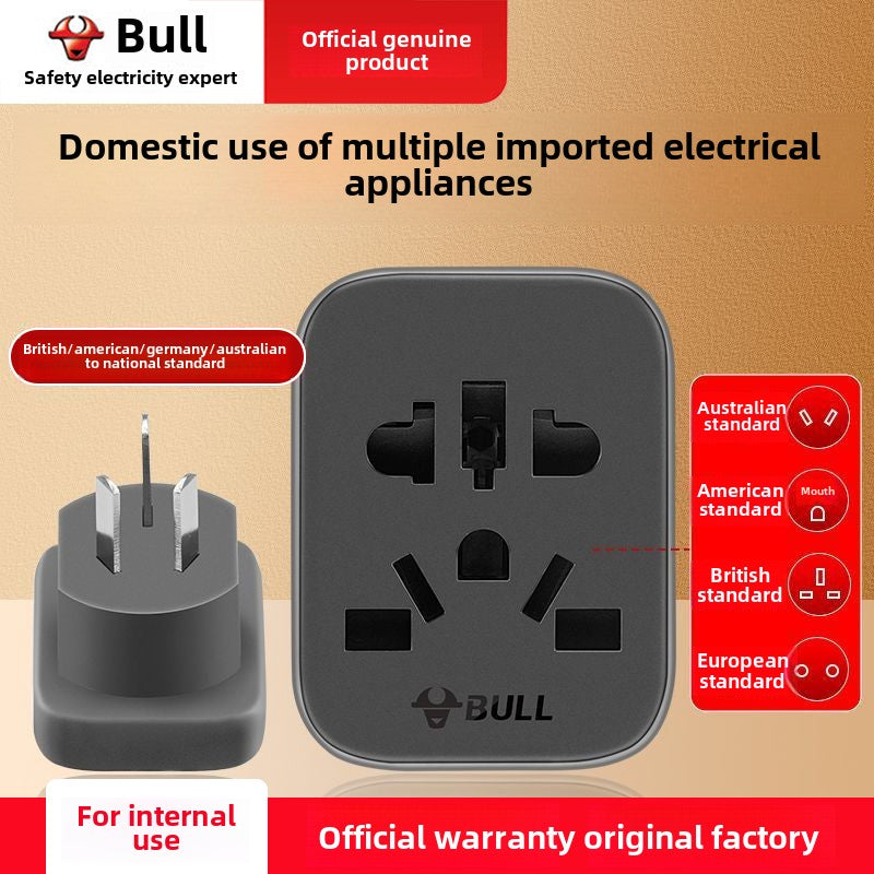 Bull Imported Electrical Appliances to National Standard Universal Adapter Conversion Socket European Standard Multi-Country Hong Kong Version British Standard American Standard