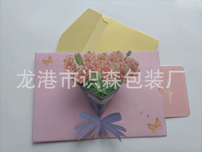 Holiday Teacher's Day Stereoscopic Greeting Cards 3D Greeting Cards Hot Selling Birthday Cards Flowers Greeting Cards