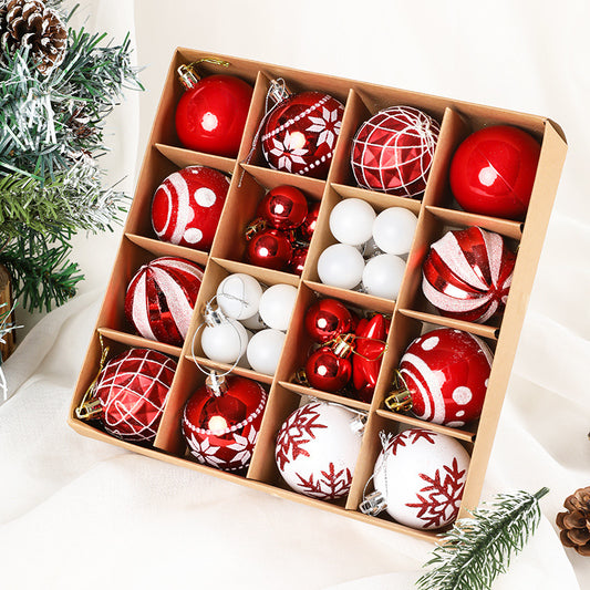 Christmas Tree Accessories Decoration Ball 36 One Pack Colorful Ball Electroplating Ball Pendant Christmas Scene Layout Hanging Ball Decorations