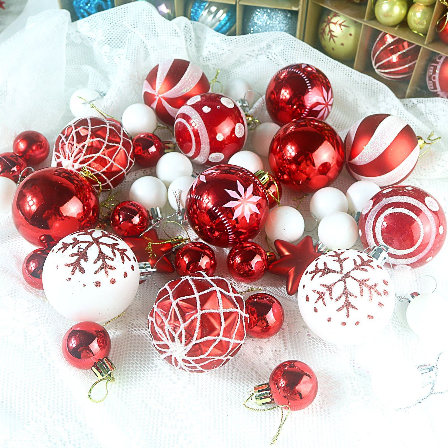 Christmas Decoration 6cm Electroplating Ball Plastic Ball Shaped Painted Christmas Ball Gift Christmas Tree Pendant