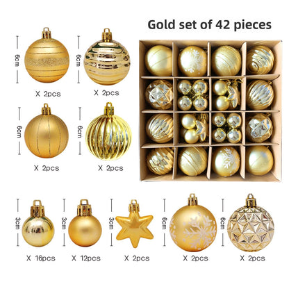 Christmas Decoration 6cm Electroplating Ball Plastic Ball Shaped Painted Christmas Ball Gift Christmas Tree Pendant