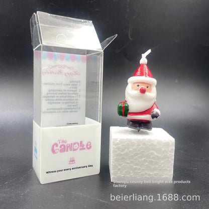 Handmade Christmas Decoration Santa Claus Candle Creative Atmosphere Christmas Birthday Candle