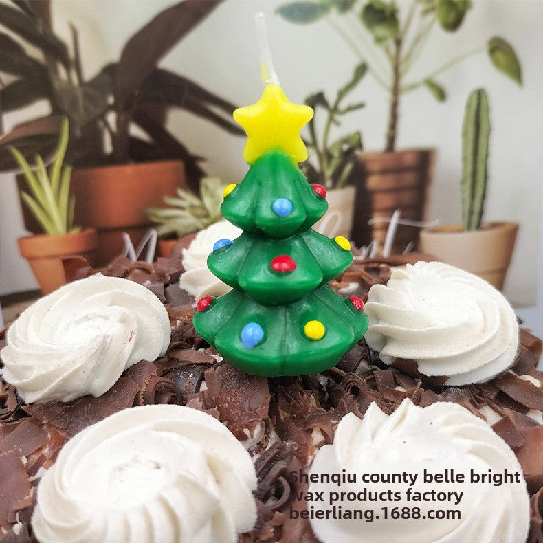 Atmosphere Christmas Holiday Christmas Tree Candle Creative Birthday Cake Decoration Party Birthday Candle