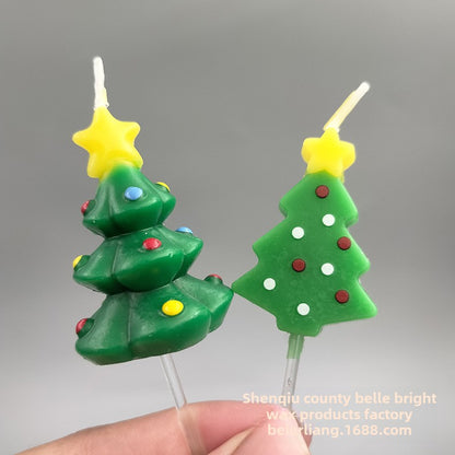 Atmosphere Christmas Holiday Christmas Tree Candle Creative Birthday Cake Decoration Party Birthday Candle