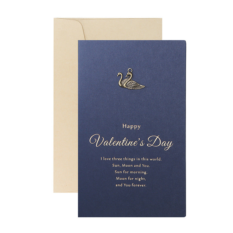 Oath Card Vintage Metal DIY Thank-You Card Kinds of Paper Bronzing Valentine's Day Greeting Card Invitation Card of Wedding