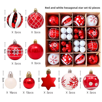 Christmas Decoration 6cm Electroplating Ball Plastic Ball Shaped Painted Christmas Ball Gift Christmas Tree Pendant