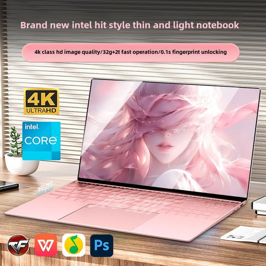 2024Brand New ips Full hd screen/Intel Laptop15.6Ultra-Thin Student Office Game Computer