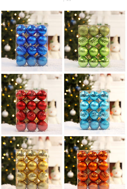 Christmas Ball 24 One Pack Suit Plating Ball Christmas Tree Decorations Pendant Holiday Atmosphere Christmas Ball