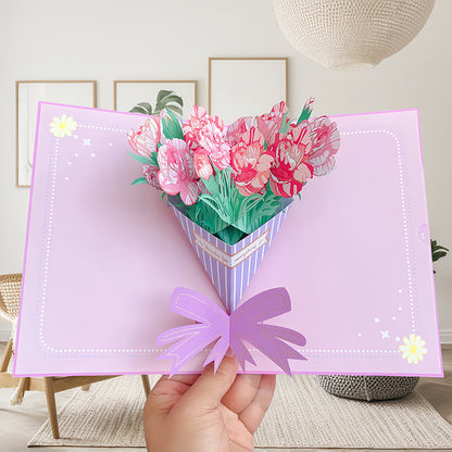 Birthday Stereoscopic Greeting Cards 3D Bouquet Card Thanksgiving Gift Teacher Creative Gift Decoration