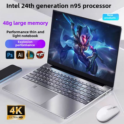 2025New Ultra-Thin New Intel Laptop Office Business Student E-Sports Gaming Notebook