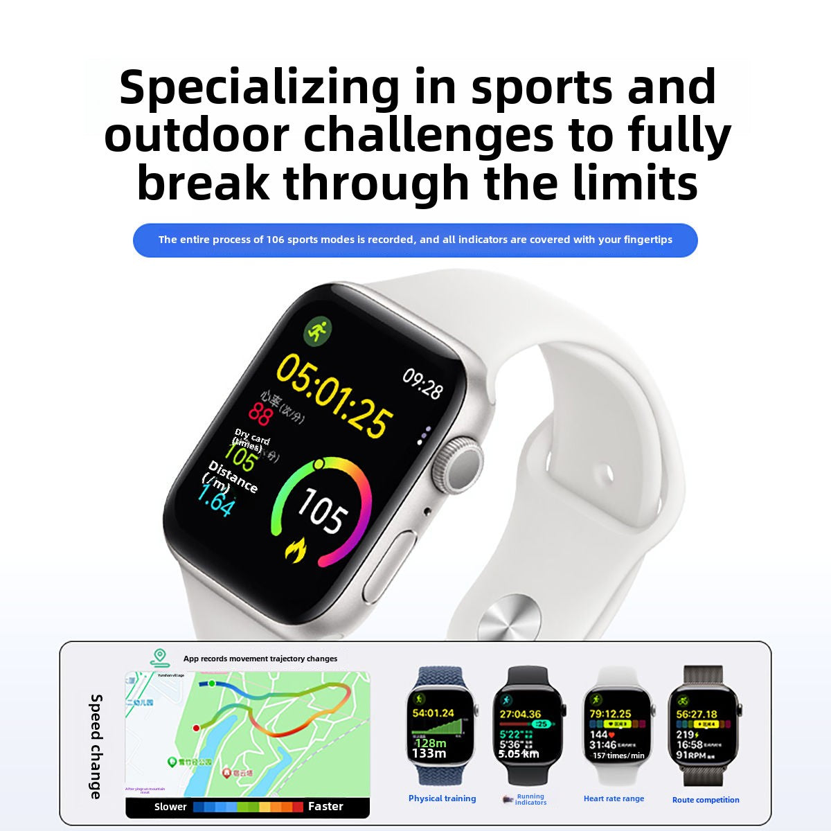 Huaqiang North2025First Release Watch Top in Pair Payment New S10Applicable to Apple Running Heart Rate Multi-Detection