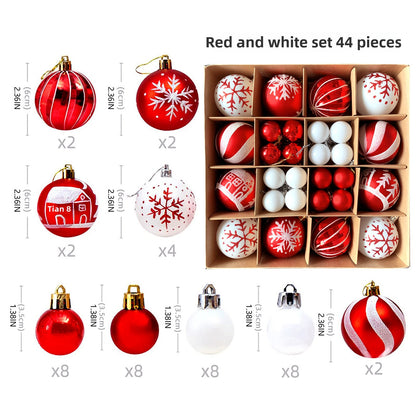 Christmas Decoration 6cm Electroplating Ball Plastic Ball Shaped Painted Christmas Ball Gift Christmas Tree Pendant