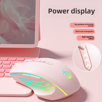 Wireless Mouse Bluetooth Three-Mode Charging Programming Macro Gaming Electronic Sports Dedicated Mute Audio Computer Notebook Universal