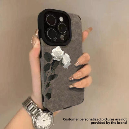 Suitable for Apple16pro Phone case15maxiPhone Anti-Fall Art Dark Flowers14All Inclusive13Soft