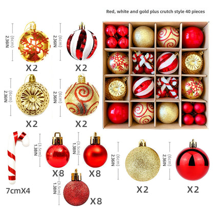 Christmas Decoration 6cm Electroplating Ball Plastic Ball Shaped Painted Christmas Ball Gift Christmas Tree Pendant