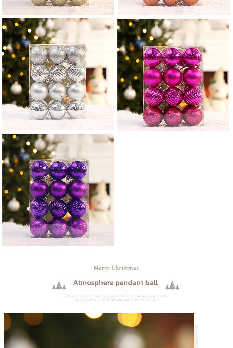 Christmas Ball 24 One Pack Suit Plating Ball Christmas Tree Decorations Pendant Holiday Atmosphere Christmas Ball