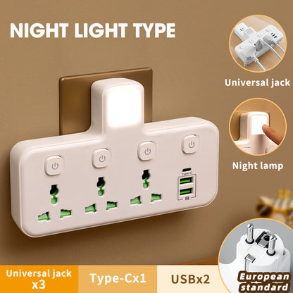 New British Standard Hong Kong Version Converter British and American European Standard Power Strip Conversion Plug PD Fast Charge USB Socket Wireless Power Strip