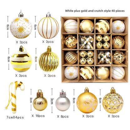 Christmas Decoration 6cm Electroplating Ball Plastic Ball Shaped Painted Christmas Ball Gift Christmas Tree Pendant