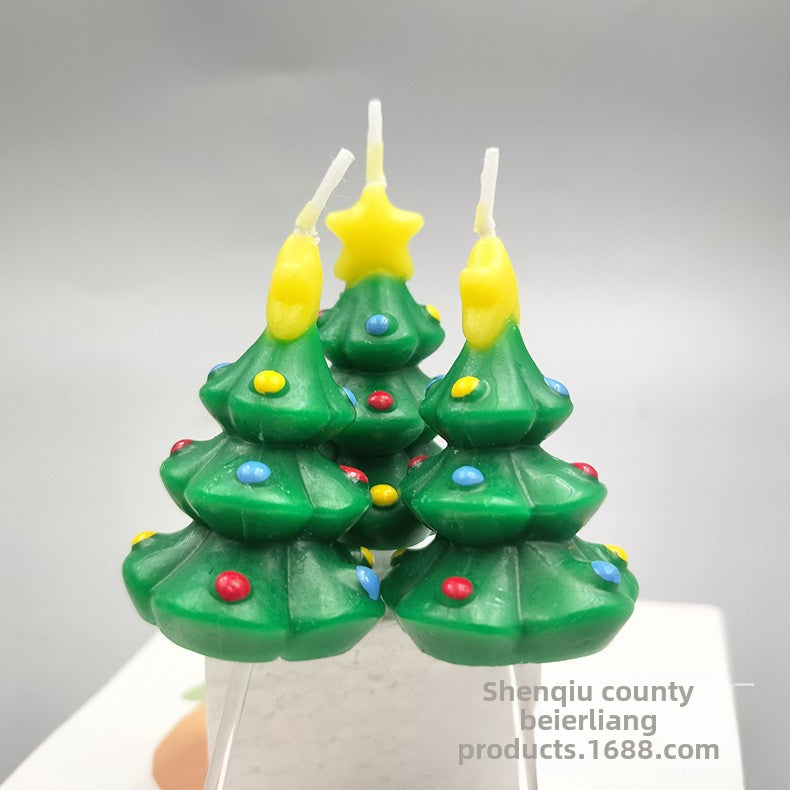 Atmosphere Christmas Holiday Christmas Tree Candle Creative Birthday Cake Decoration Party Birthday Candle