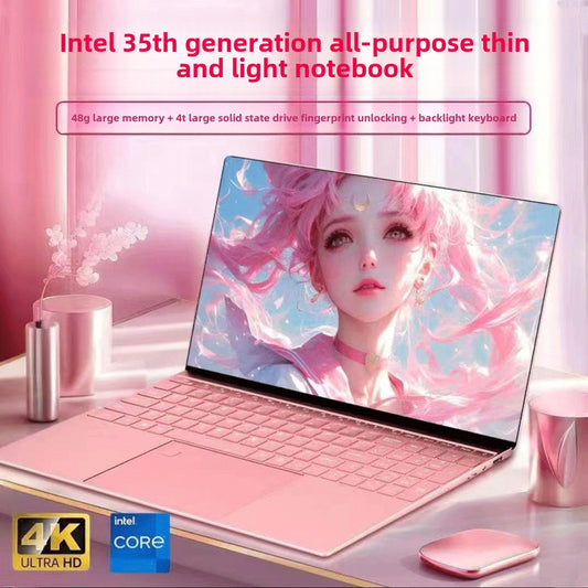 2025New Intel35Pink Good-looking Lightweight Computer Online Business Office Learning Design Book