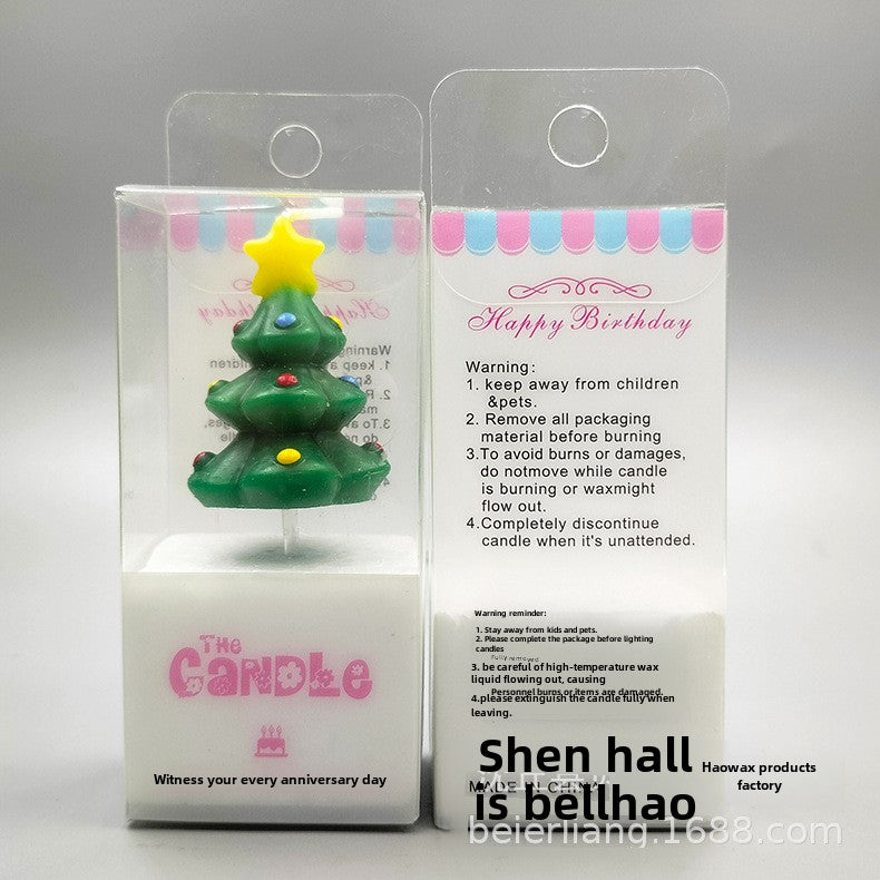 Atmosphere Christmas Holiday Christmas Tree Candle Creative Birthday Cake Decoration Party Birthday Candle