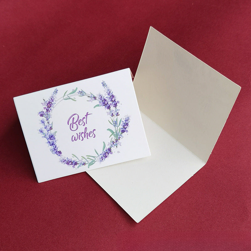 In Stock Exquisite European Color Printing Birthday Card Cute Refreshing Thank-You Card Flower Shop Hand Gift Small Greeting Card