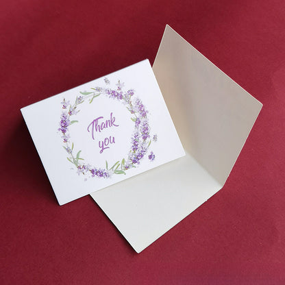 In Stock Exquisite European Color Printing Birthday Card Cute Refreshing Thank-You Card Flower Shop Hand Gift Small Greeting Card