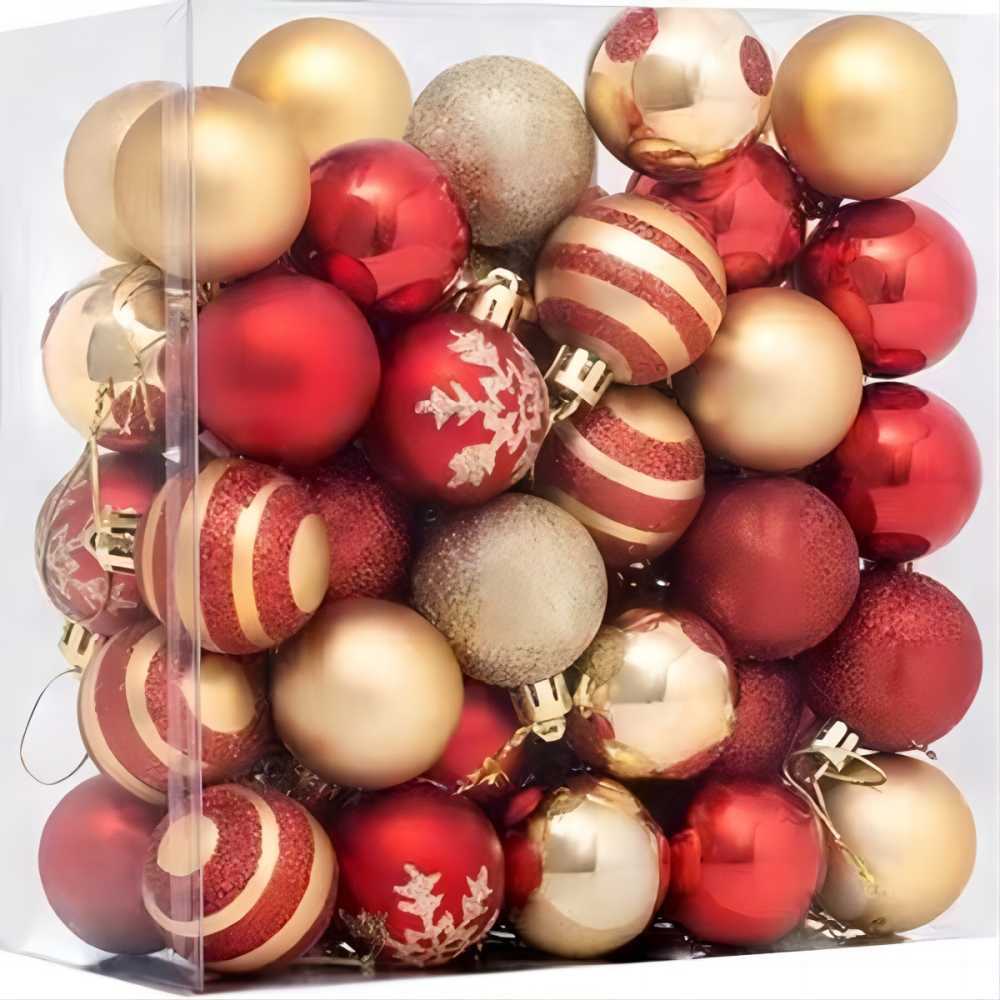 New Christmas Ball Sets of Boxes 4cm/50PCs Set of Boxes Christmas Tree Hanging Ball EU Standard Christmas Decoration