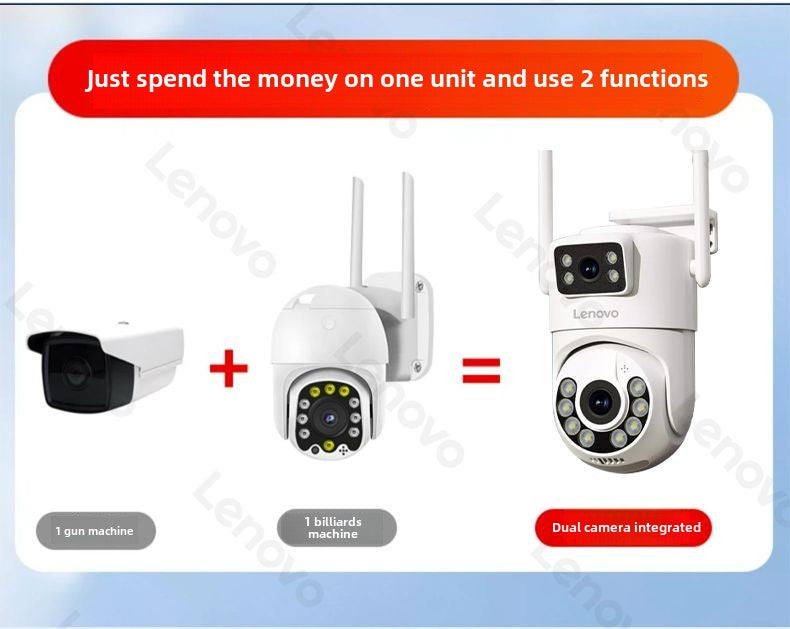 Lenovo Home Camera Monitor HD Panoramic Wireless wifi Remote Connection with Mobile Phone360Outdoor4g