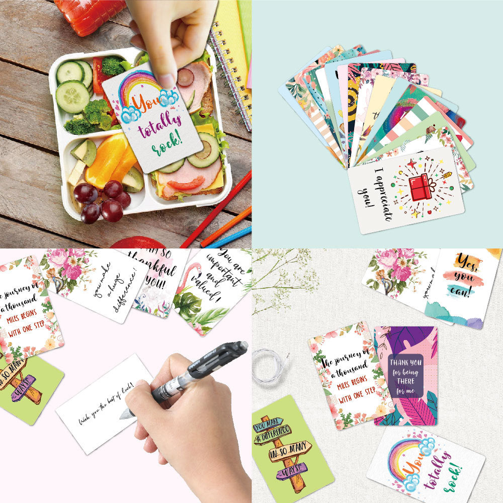 Inspirational Cards 72 Handwritten English Names Encourage Employees and Children Lunch Box Thank-You Card