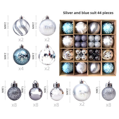 Christmas Decoration 6cm Electroplating Ball Plastic Ball Shaped Painted Christmas Ball Gift Christmas Tree Pendant