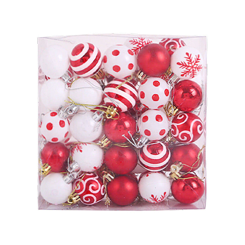 New Christmas Ball Sets of Boxes 4cm/50PCs Set of Boxes Christmas Tree Hanging Ball EU Standard Christmas Decoration