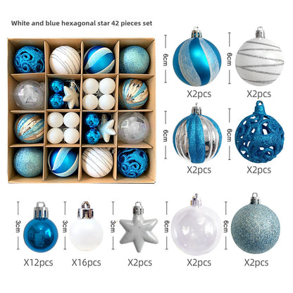 Christmas Decoration 6cm Electroplating Ball Plastic Ball Shaped Painted Christmas Ball Gift Christmas Tree Pendant