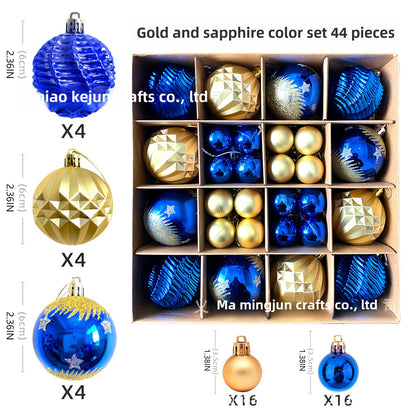 Christmas Decoration 6cm Electroplating Ball Plastic Ball Shaped Painted Christmas Ball Gift Christmas Tree Pendant